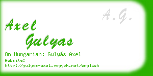 axel gulyas business card